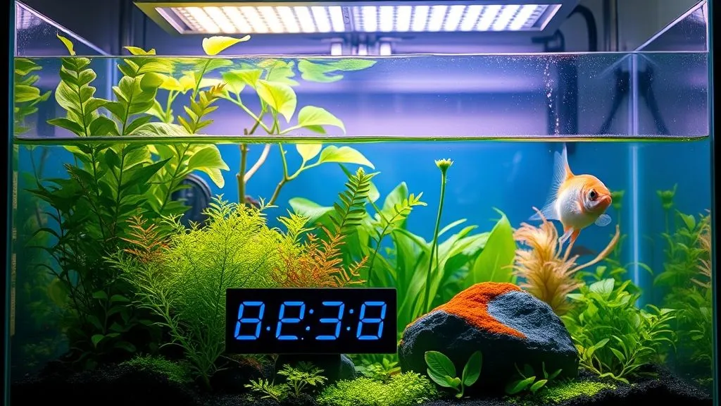 Luz e Algemas: 5 Ajustes no Timer LED do Aquário Plantado para Vencer Algas Marrons